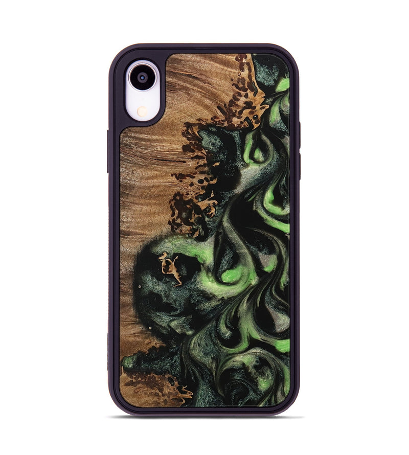 iPhone Xr Wood Phone Case - Carie (Green, 742777)