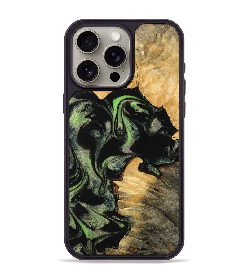 iPhone 15 Pro Max Wood Phone Case - Janaya (Green, 742811)