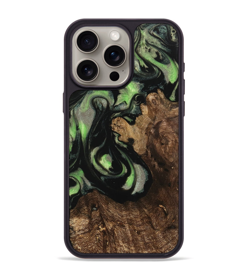 iPhone 15 Pro Max Wood Phone Case - Wilfrid (Green, 742814)