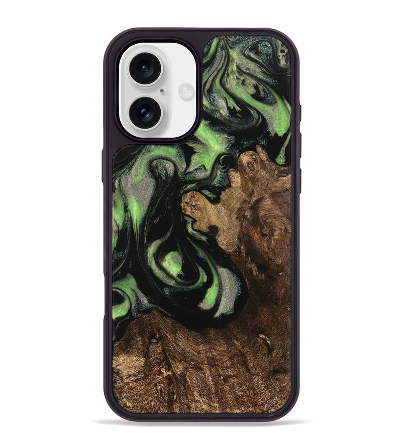 iPhone 16 Plus Wood Phone Case - Wilfrid (Green, 742814)