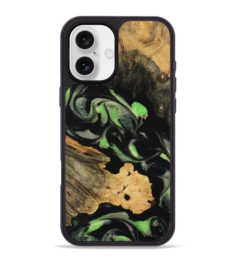 iPhone 16 Plus Wood Phone Case - Amarion (Green, 742815)