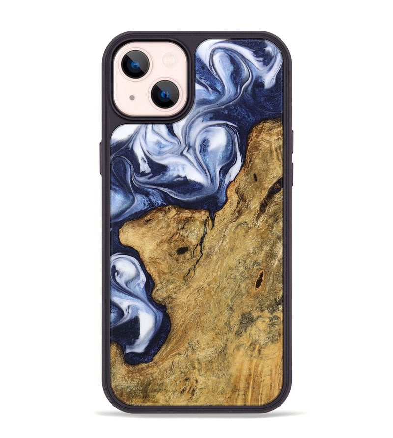 iPhone 14 Plus Wood Phone Case - Harl (Blue, 742817)