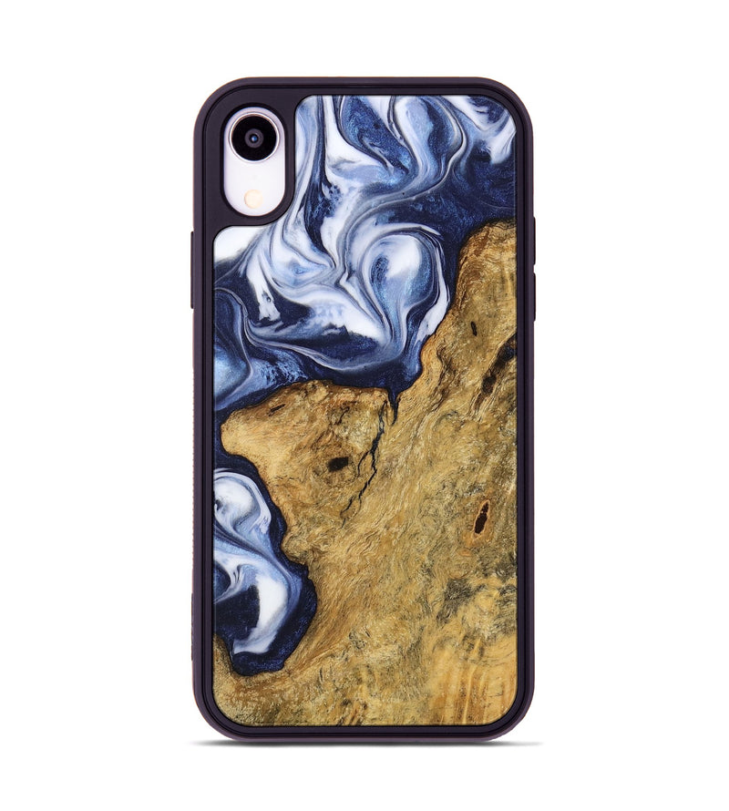 iPhone Xr Wood Phone Case - Harl (Blue, 742817)