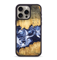 iPhone 15 Pro Max Wood Phone Case - Allissa (Blue, 742819)