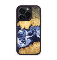 iPhone 15 Pro Wood Phone Case - Allissa (Blue, 742819)