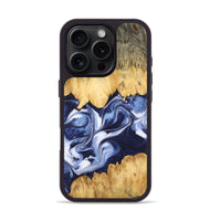 iPhone 16 Pro Wood Phone Case - Allissa (Blue, 742819)