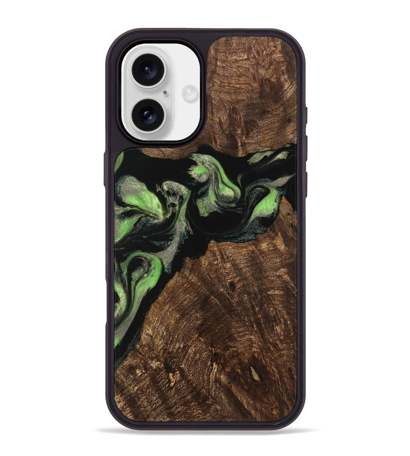 iPhone 16 Plus Wood Phone Case - Richie (Green, 742821)