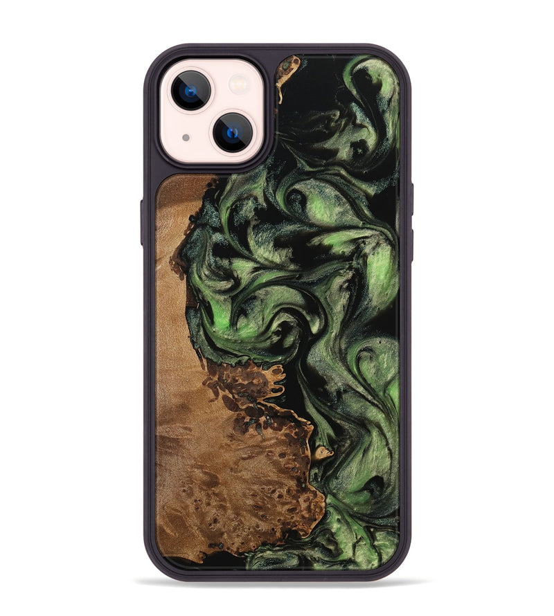 iPhone 14 Plus Wood Phone Case - Pradi (Green, 742822)