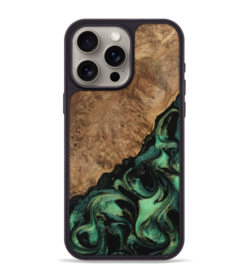 iPhone 15 Pro Max Wood Phone Case - Kimber (Green, 742825)