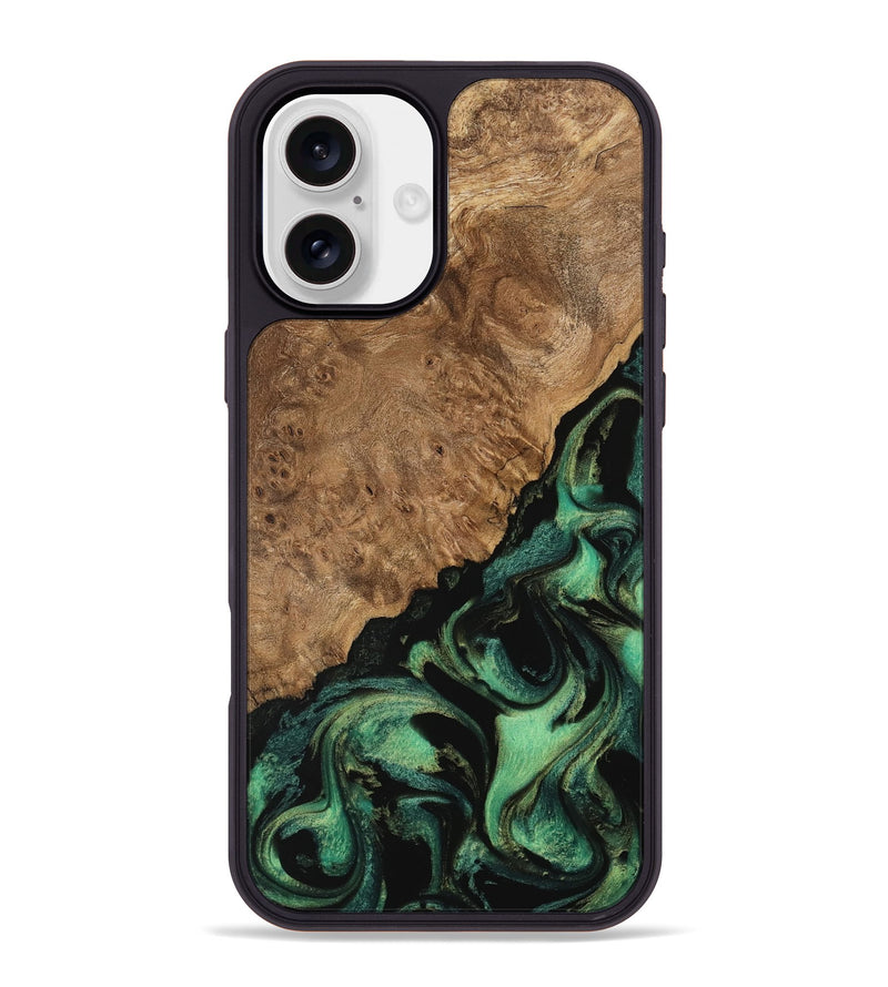 iPhone 16 Plus Wood Phone Case - Kimber (Green, 742825)