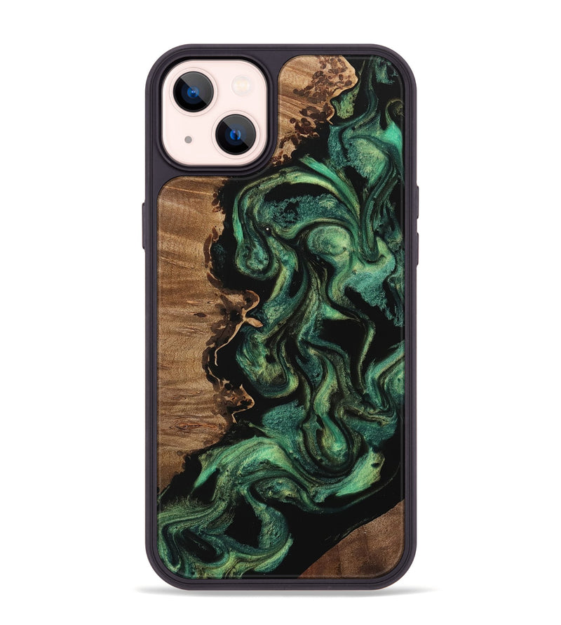 iPhone 14 Plus Wood Phone Case - Coretta (Green, 742827)