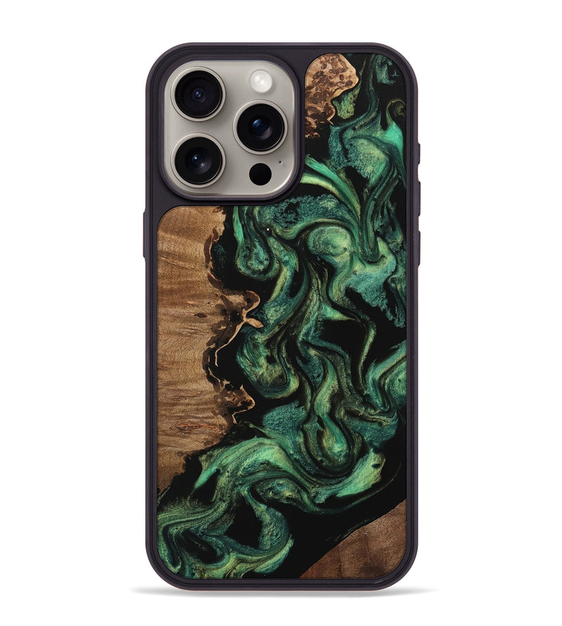 iPhone 15 Pro Max Wood Phone Case - Coretta (Green, 742827)