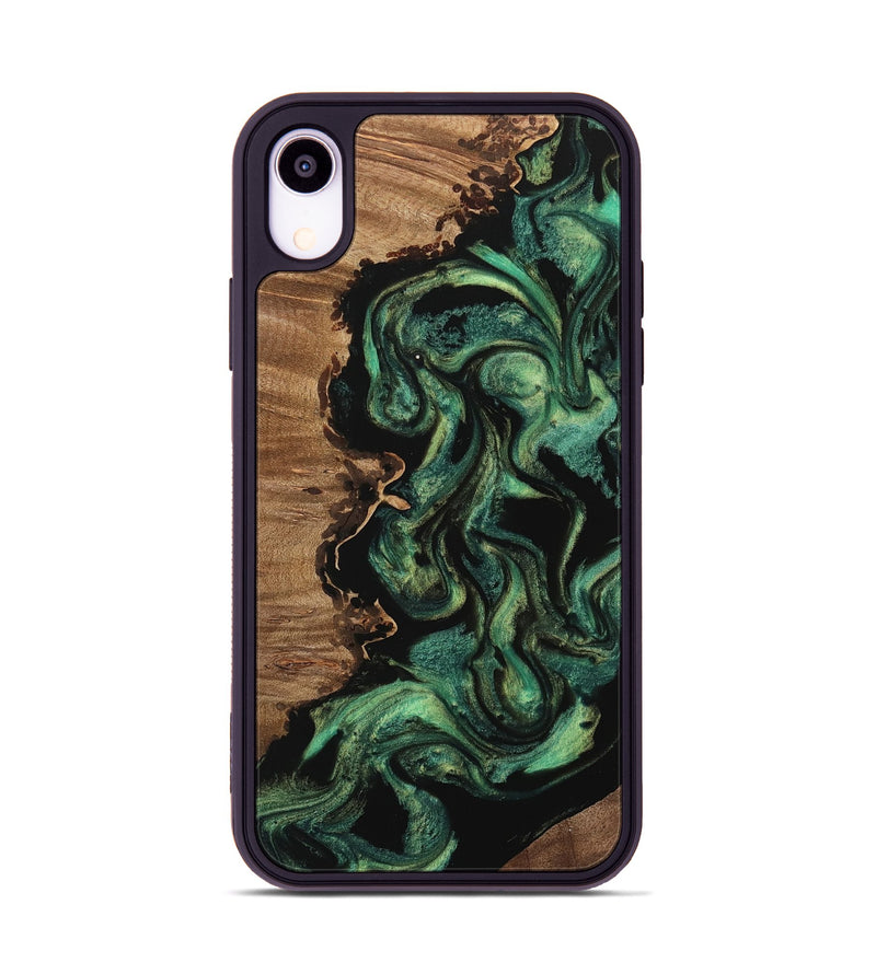 iPhone Xr Wood Phone Case - Coretta (Green, 742827)