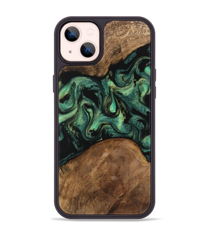 iPhone 14 Plus Wood Phone Case - Lesli (Green, 742831)