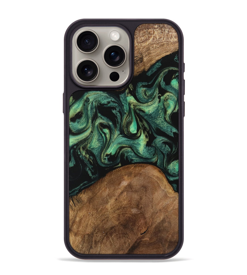 iPhone 15 Pro Max Wood Phone Case - Lesli (Green, 742831)