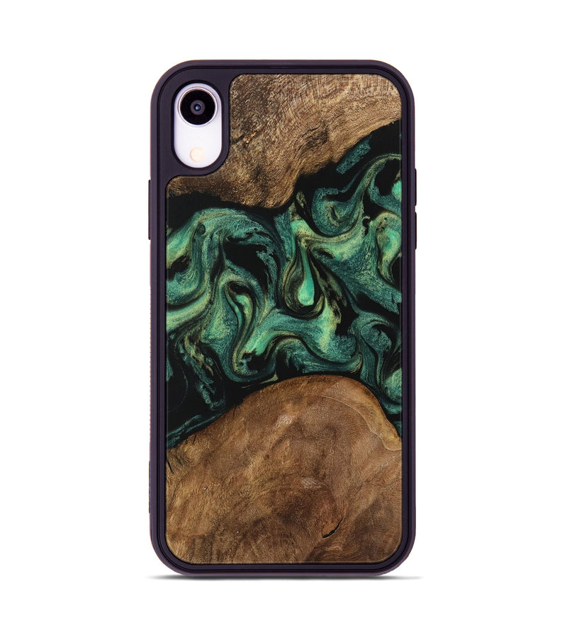 iPhone Xr Wood Phone Case - Lesli (Green, 742831)