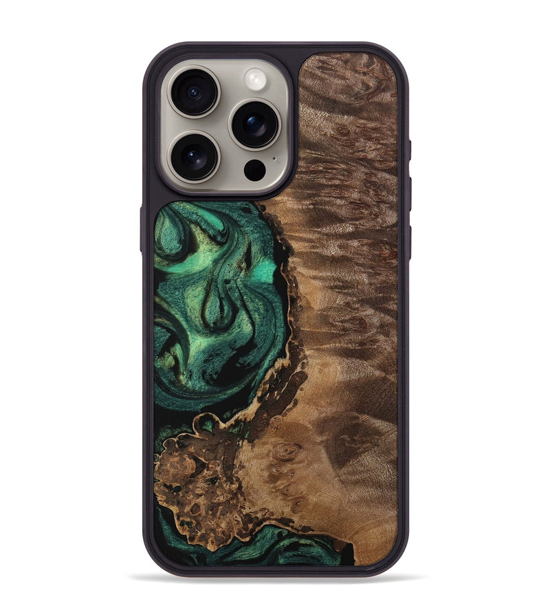 iPhone 15 Pro Max Wood Phone Case - Sucha (Green, 742833)