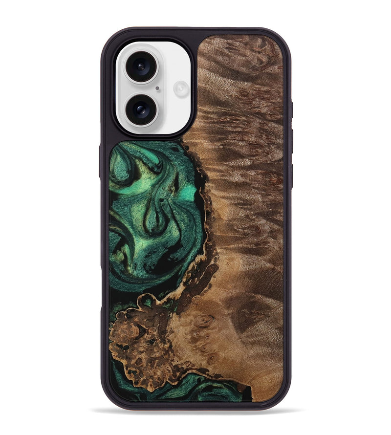 iPhone 16 Plus Wood Phone Case - Sucha (Green, 742833)