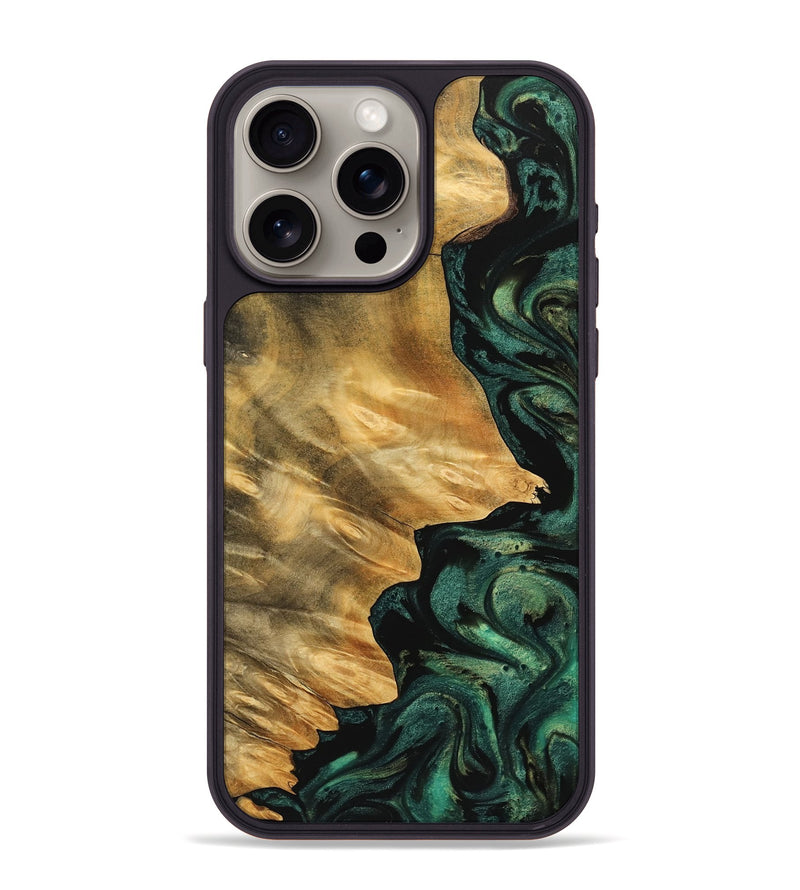 iPhone 15 Pro Max Wood Phone Case - Alton (Green, 742834)