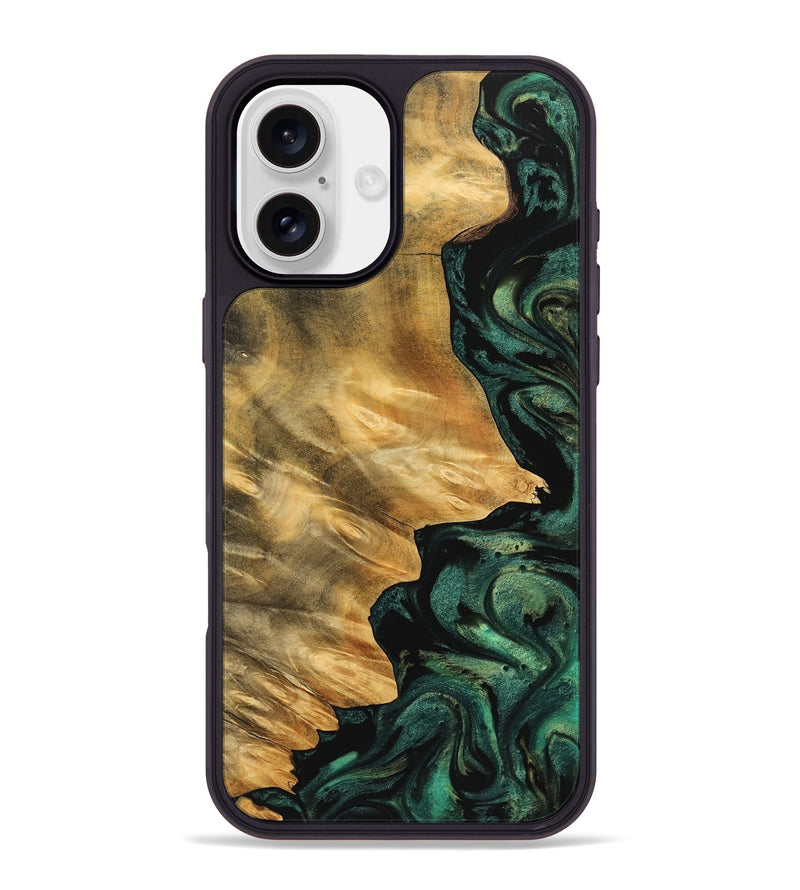 iPhone 16 Plus Wood Phone Case - Alton (Green, 742834)