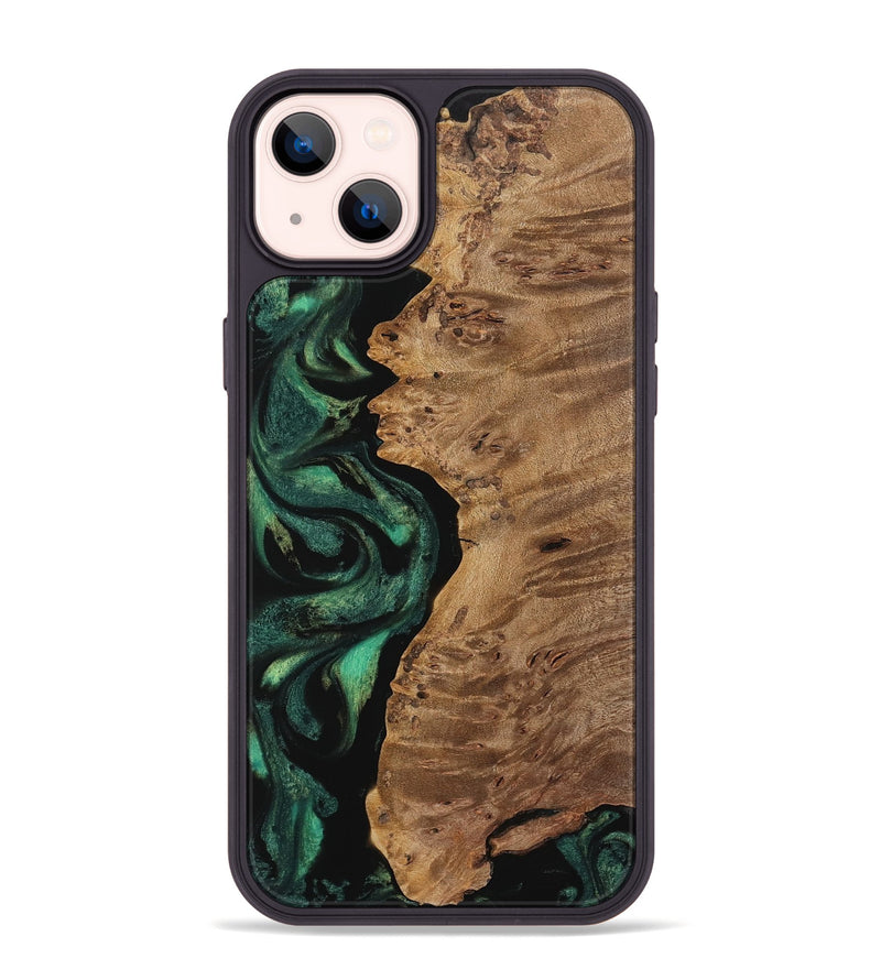 iPhone 14 Plus Wood Phone Case - Piero (Green, 742835)