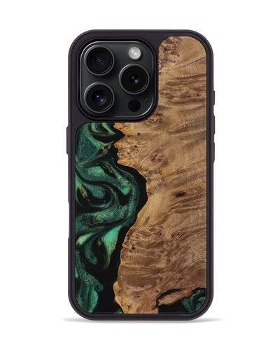 iPhone 16 Pro Wood Phone Case - Piero (Green, 742835)