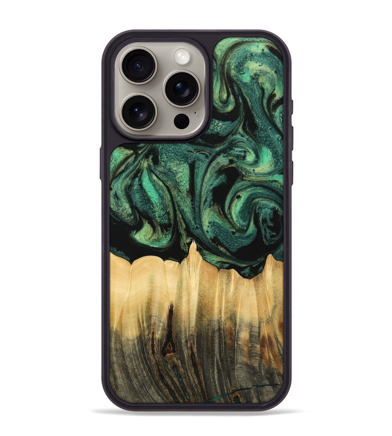 iPhone 15 Pro Max Wood Phone Case - Tilden (Green, 742839)