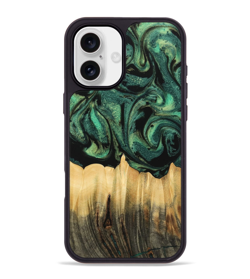 iPhone 16 Plus Wood Phone Case - Tilden (Green, 742839)