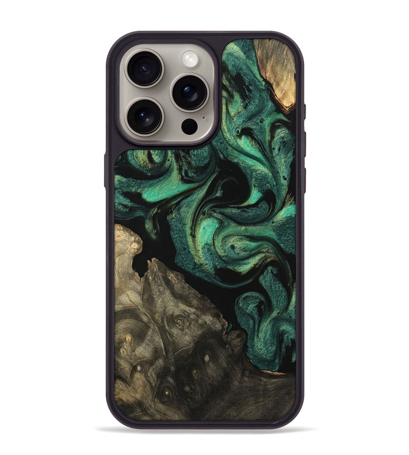 iPhone 15 Pro Max Wood Phone Case - Hendrik (Green, 742840)