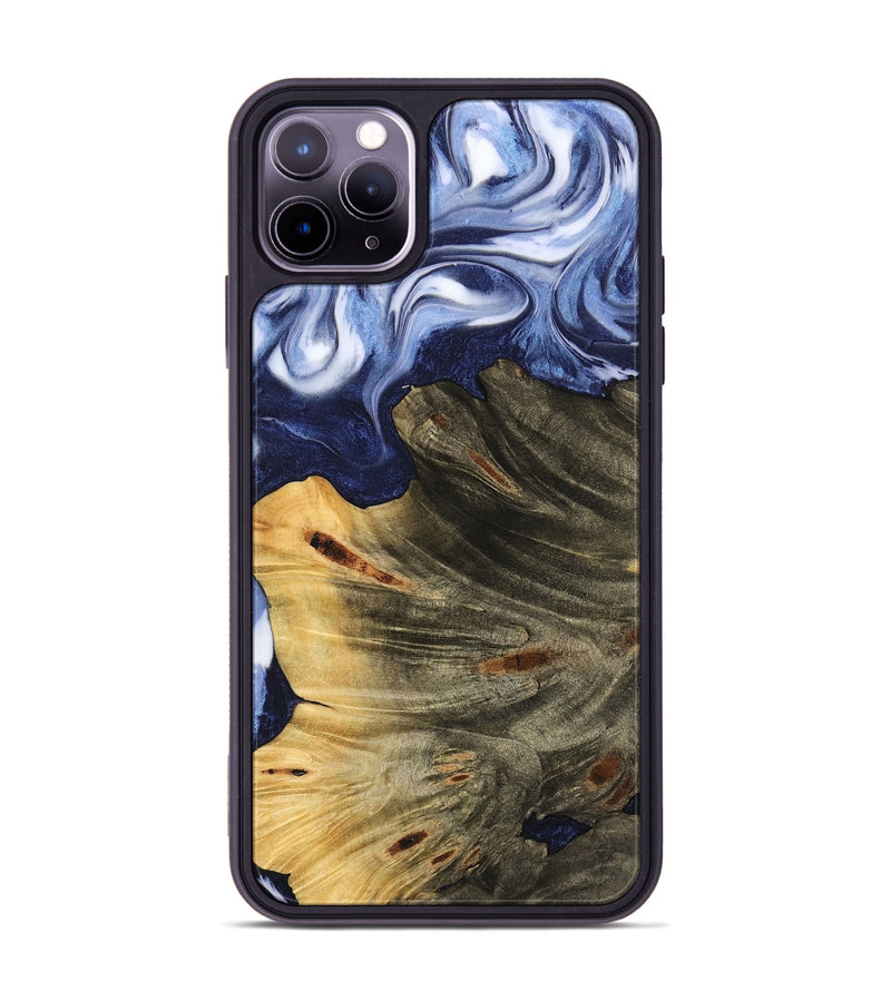 iPhone 11 Pro Max Wood Phone Case - Merrili (Blue, 742841)