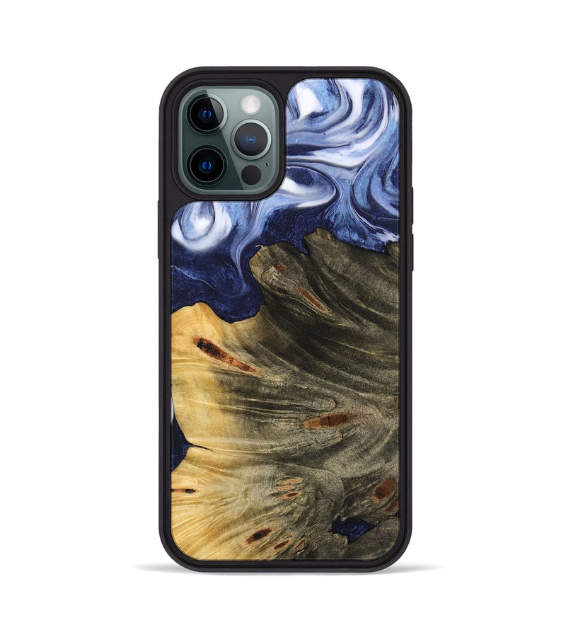 iPhone 12 Pro Wood Phone Case - Merrili (Blue, 742841)