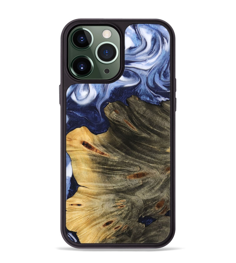 iPhone 13 Pro Max Wood Phone Case - Merrili (Blue, 742841)