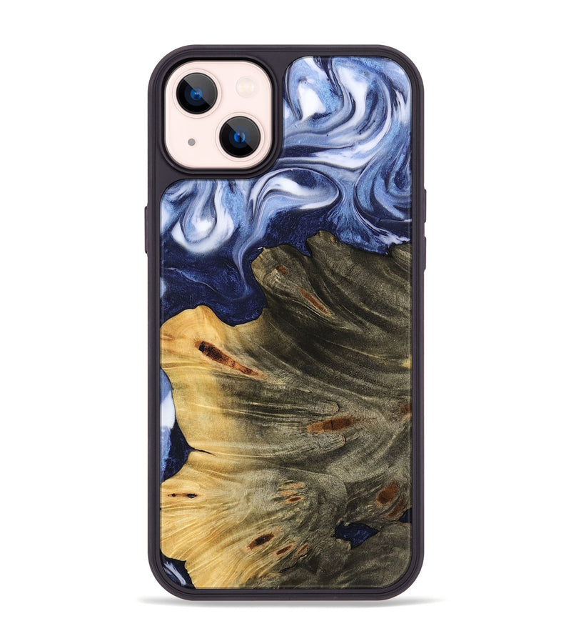 iPhone 14 Plus Wood Phone Case - Merrili (Blue, 742841)