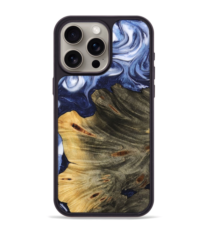 iPhone 15 Pro Max Wood Phone Case - Merrili (Blue, 742841)