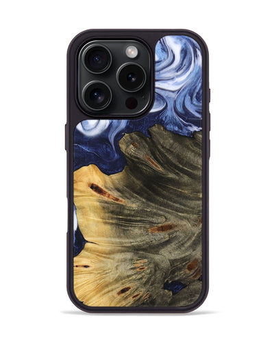 iPhone 16 Pro Wood Phone Case - Merrili (Blue, 742841)