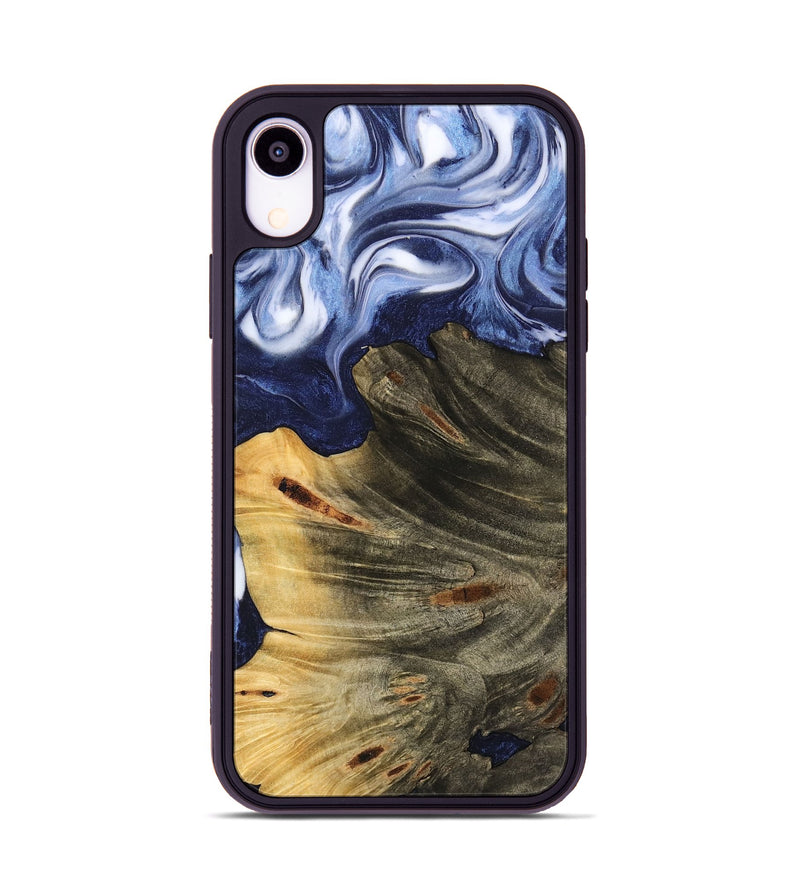 iPhone Xr Wood Phone Case - Merrili (Blue, 742841)