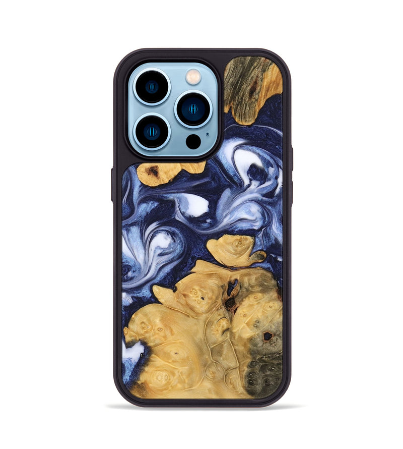 iPhone 14 Pro Wood Phone Case - Jakayla (Blue, 742844)