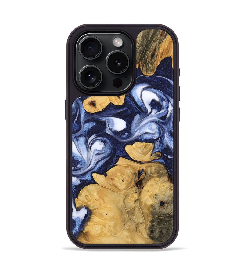 iPhone 15 Pro Wood Phone Case - Jakayla (Blue, 742844)