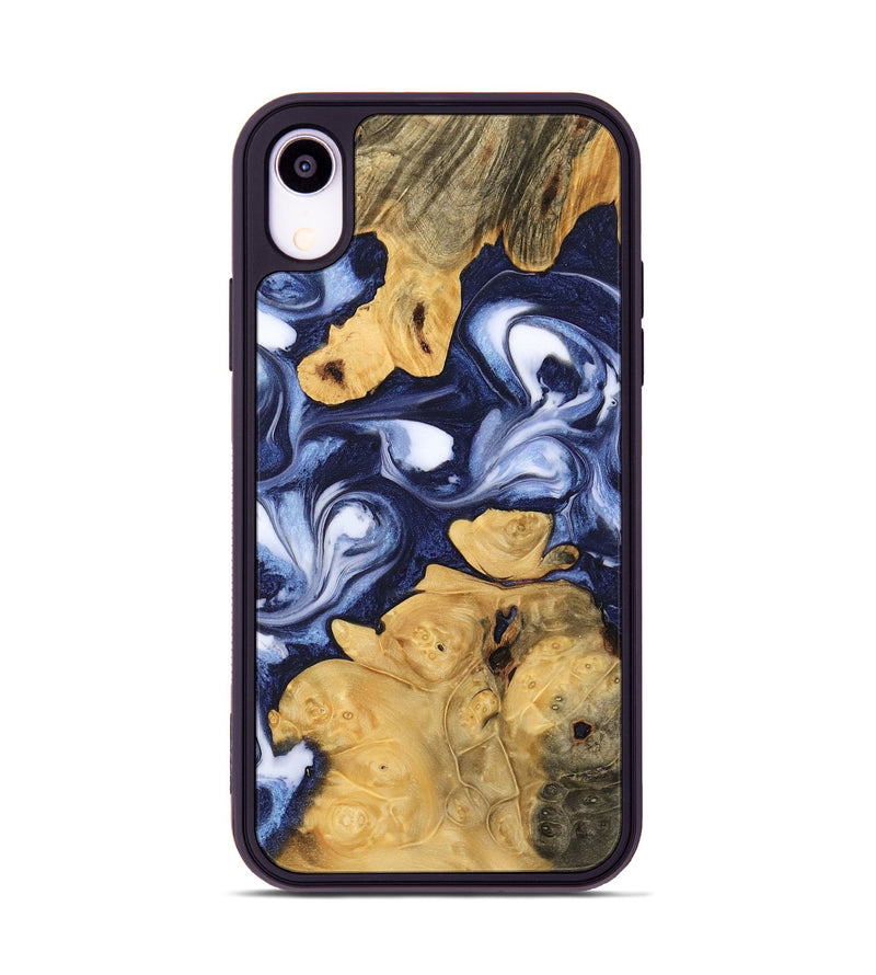 iPhone Xr Wood Phone Case - Jakayla (Blue, 742844)