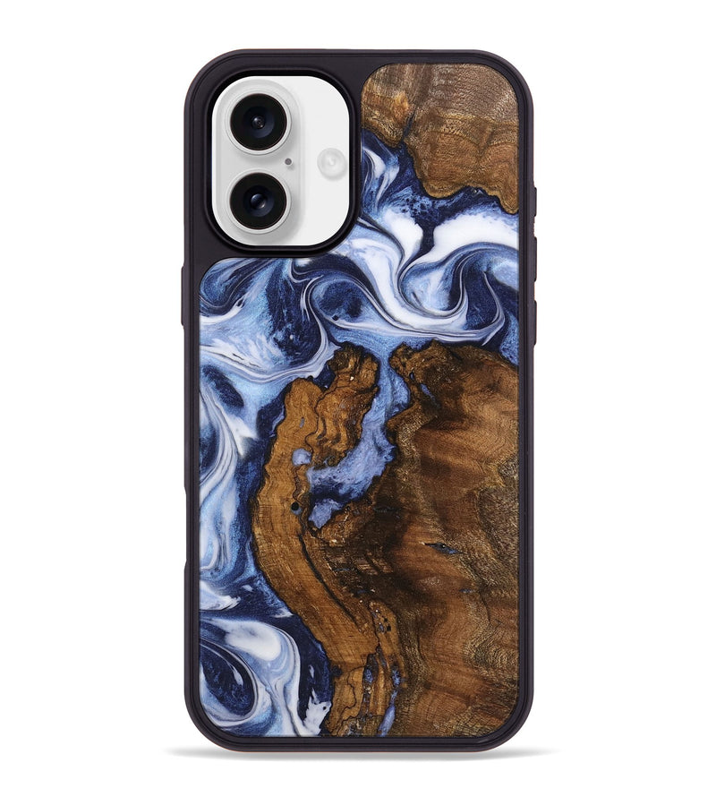 iPhone 16 Plus Wood Phone Case - Thurlow (Blue, 742845)