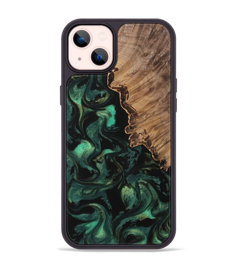 iPhone 14 Plus Wood Phone Case - Qiana (Green, 742854)