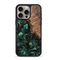 iPhone 15 Pro Max Wood Phone Case - Qiana (Green, 742854)