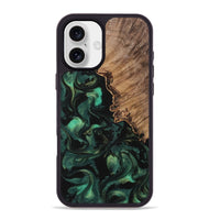 iPhone 16 Plus Wood Phone Case - Qiana (Green, 742854)