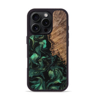 iPhone 16 Pro Wood Phone Case - Qiana (Green, 742854)