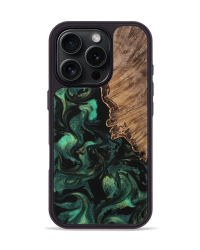 iPhone 16 Pro Wood Phone Case - Qiana (Green, 742854)