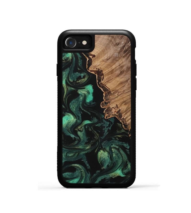 iPhone SE Wood Phone Case - Qiana (Green, 742854)