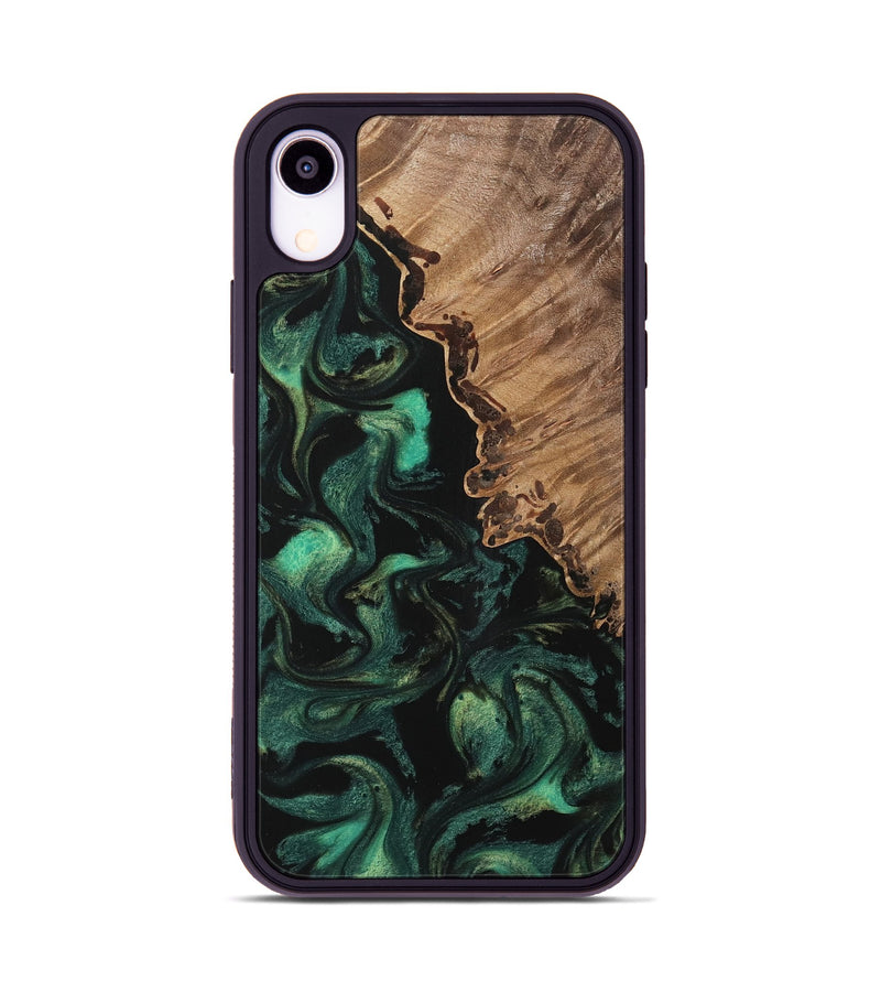 iPhone Xr Wood Phone Case - Qiana (Green, 742854)