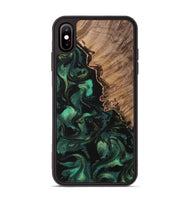 iPhone Xs Max Wood Phone Case - Qiana (Green, 742854)