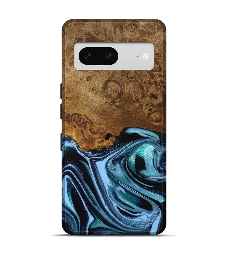 Pixel 7 Wood Live Edge Phone Case - Leil (Green, 742949)