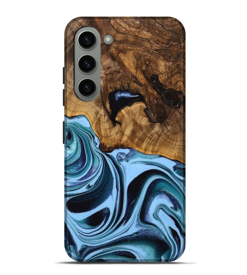 Galaxy S23 Plus Wood Live Edge Phone Case - Aden (Blue, 742950)